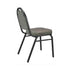 Chivari Black Dome Back Banquet Chair with  2.5" Charcoal Gray Fabric Cushion CQDFGRY-ZF-T
