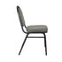 Chivari Black Dome Back Banquet Chair with  2.5" Charcoal Gray Fabric Cushion CQDFGRY-ZF-T