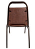 Chivari Brown Vinyl Copper Vein Steel Frame Trapezoid Back 34" Banquet Chair CQTVBR4-ZF-T
