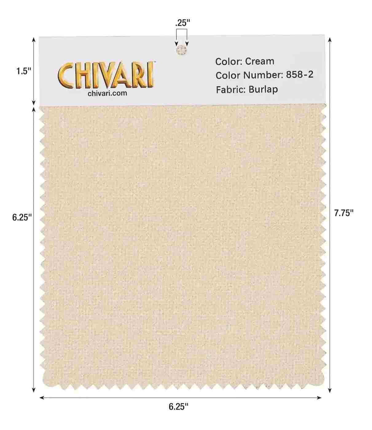 Chivari World’s Best Cushion Fabric Swatch – Ivory / Cream SW-B-CR-A