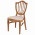 Chivari Chestnut Regal Resin Chair with Beige Linen Seat Pad CRGRC-ZG-T