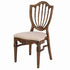 Chivari Rustic Fruitwood Regal Resin Chair with Beige Linen Seat Pad CRGRRF-ZG-T