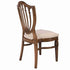 Chivari Rustic Fruitwood Regal Resin Chair with Beige Linen Seat Pad CRGRRF-ZG-T