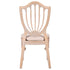 Chivari Rustic Smoke Regal Resin Chair with Beige Linen Seat Pad CRGRRS-ZG-T