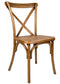 Chivari Chestnut ToughResin™ WoodGrain Cross Back Chair CXRC-AX-T