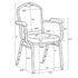Chivari Black Vinyl Silver Vein Steel Frame Crown Back Banquet Chair with Arms CQCAVB-ZF-T