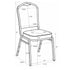 Chivari Navy Blue with Gold Dot Fabric Gold Vein Steel Frame Crown Back Banquet Chair CQCFBLUD-ZF-T