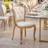 Chivari Gold Resin Royal Chair with Ivory Vinyl Seat and Ivory Vinyl Tufted Back Similar to Louis Pop Style - Chambeau CRRGIT-ZG-T