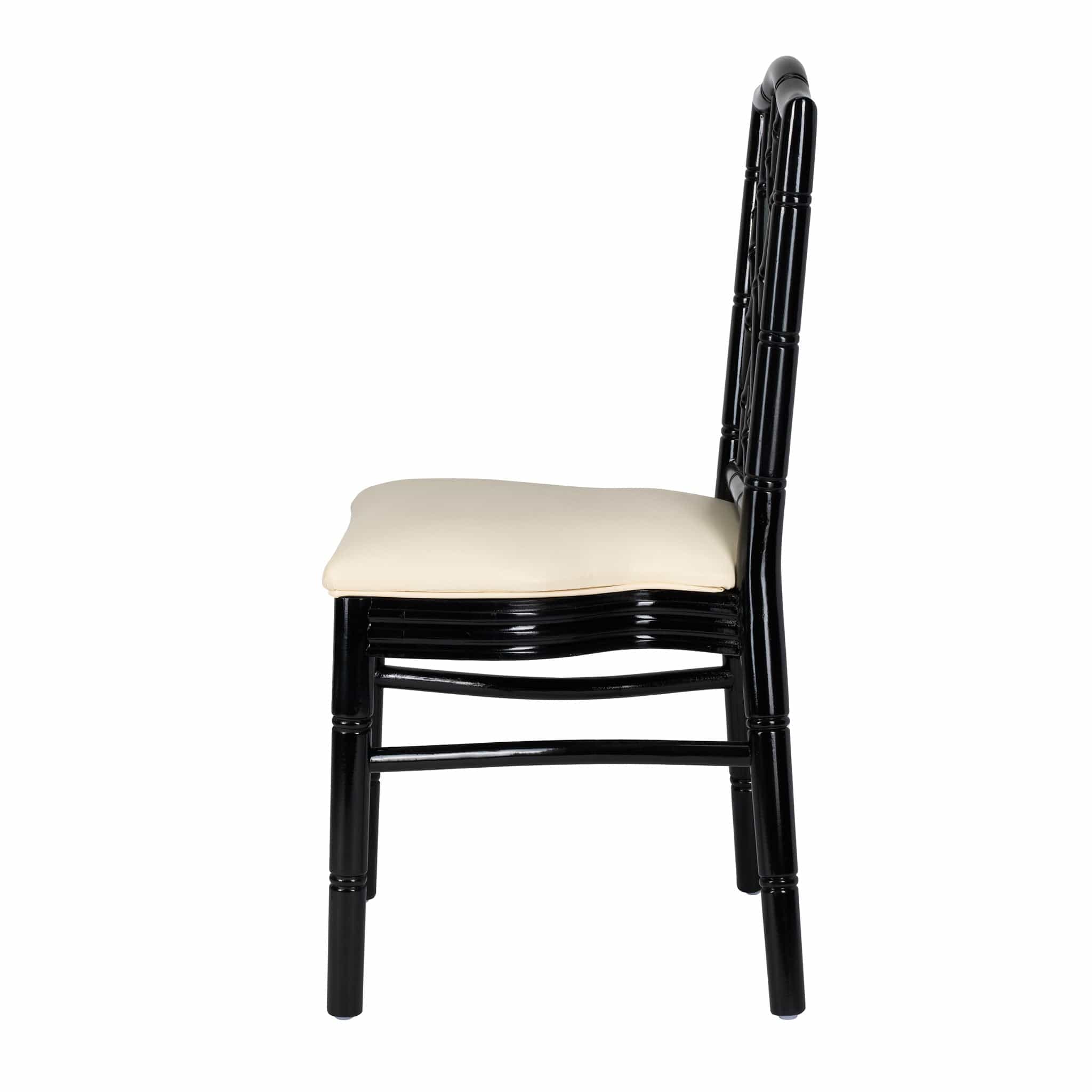 Chivari Black Ritz ToughWood™ Chair with Ivory Vinyl Seat CRWB-ZG-SO