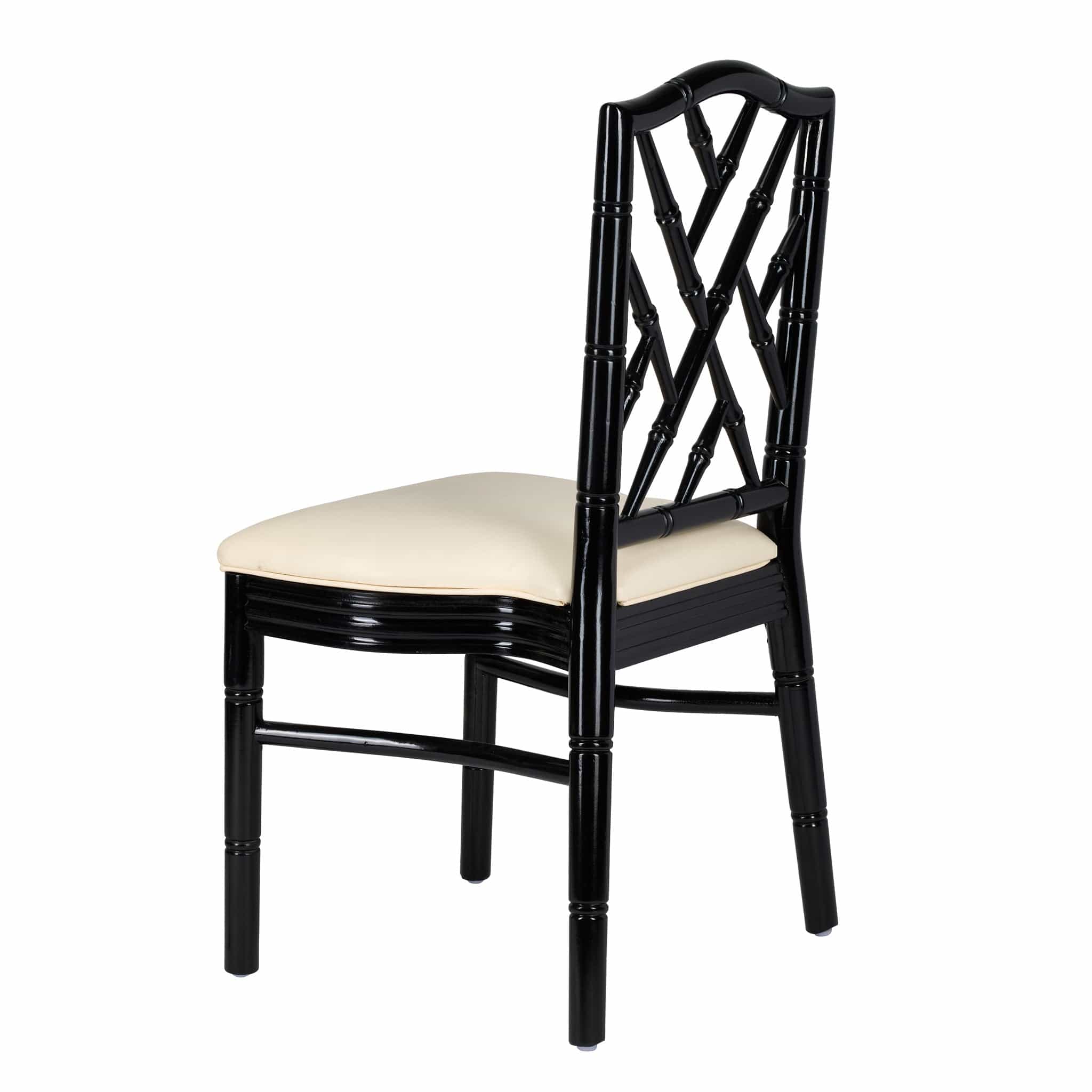 Chivari Black Ritz ToughWood™ Chair with Ivory Vinyl Seat CRWB-ZG-SO