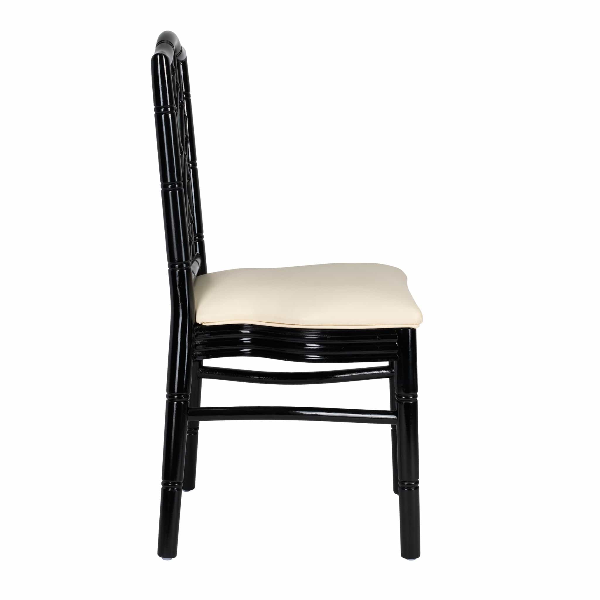 Chivari Black Ritz ToughWood™ Chair with Ivory Vinyl Seat CRWB-ZG-SO
