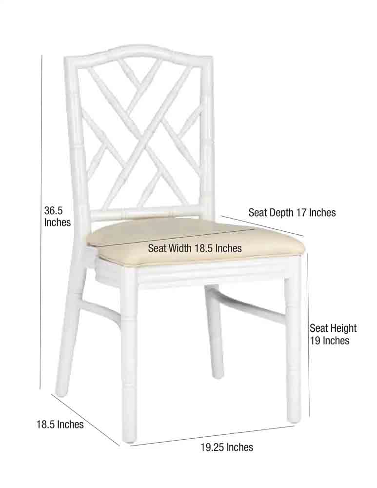 Chivari White Ritz ToughWood™ Chair with Ivory Vinyl Seat CRWW-ZG-SO