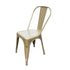 Chivari Gold Hi Gloss Tolix Style Metal Chair CTMMG-AX-T