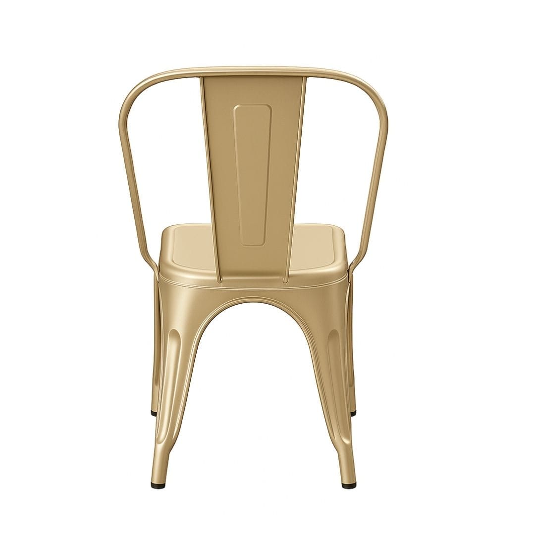 Chivari Gold Hi Gloss Tolix Style Metal Chair CTMMG-AX-T
