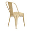 Chivari Gold Hi Gloss Tolix Style Metal Chair CTMMG-AX-T