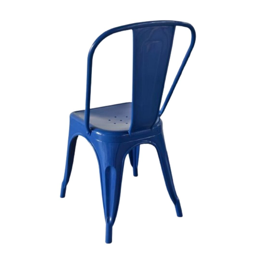Chivari Blue All Weather Tolix Style Resin Chair CTRBLU-ZG
