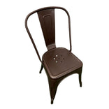 Brown All Weather Tolix Style Resin Chair