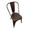 Chivari Brown All Weather Tolix Style Resin Chair CTRBR-ZG