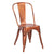 Chivari Copper Finish with Black Distressed All Weather Tolix Style Resin Chair CTRC-ZG