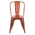 Chivari Copper Finish with Black Distressed All Weather Tolix Style Resin Chair CTRC-ZG