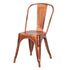 Chivari Copper Finish with Black Distressed All Weather Tolix Style Resin Chair CTRC-ZG
