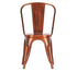 Chivari Copper Finish with Black Distressed All Weather Tolix Style Resin Chair CTRC-ZG