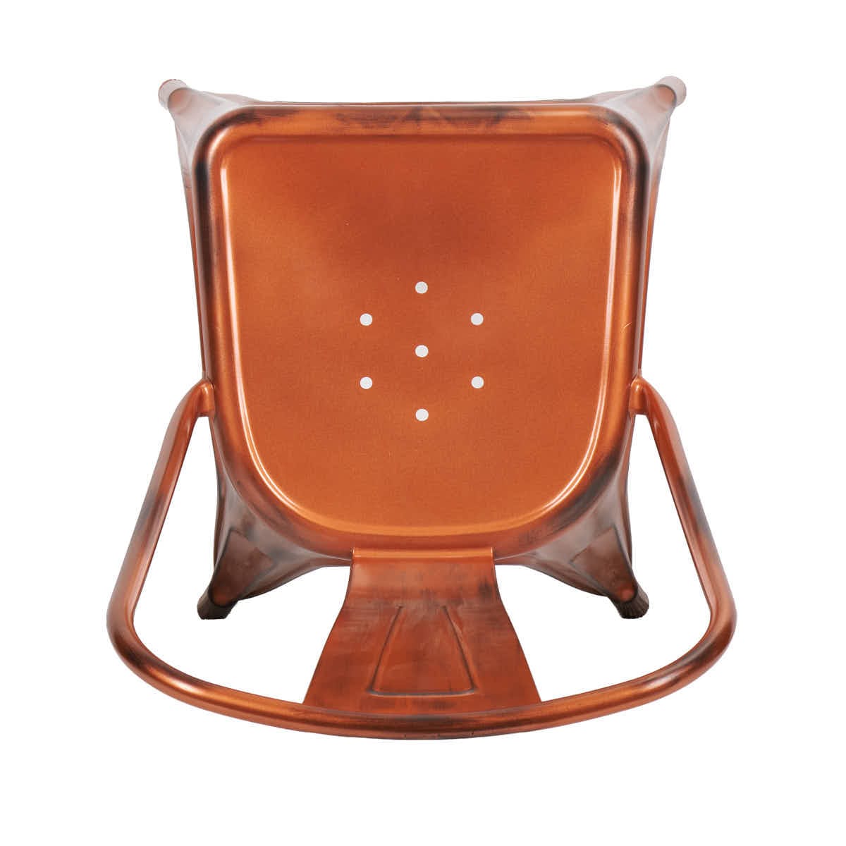 Chivari Copper Finish with Black Distressed All Weather Tolix Style Resin Chair CTRC-ZG