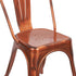 Chivari Copper Finish with Black Distressed All Weather Tolix Style Resin Chair CTRC-ZG