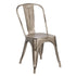 Chivari Gun Metal Finish with Black Distressed All Weather Tolix Style Resin Chair CTRGM-ZG