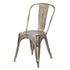 Chivari Gun Metal Finish with Black Distressed All Weather Tolix Style Resin Chair CTRGM-ZG