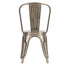 Chivari Gun Metal Finish with Black Distressed All Weather Tolix Style Resin Chair CTRGM-ZG