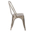 Chivari Gun Metal Finish with Black Distressed All Weather Tolix Style Resin Chair CTRGM-ZG