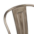 Chivari Gun Metal Finish with Black Distressed All Weather Tolix Style Resin Chair CTRGM-ZG