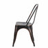 Chivari Metallic Black Finish with Copper Distressed All Weather Tolix Style Resin Chair CTRM-ZG