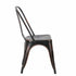 Chivari Metallic Black Finish with Copper Distressed All Weather Tolix Style Resin Chair CTRM-ZG