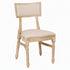 Chivari Beige Tessera Resin Chair with Natural White Wash Frame and Fabric Seat and Back CTRNBWW-FB-ZG