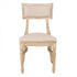 Chivari Beige Tessera Resin Chair with Natural White Wash Frame and Fabric Seat and Back CTRNBWW-FB-ZG