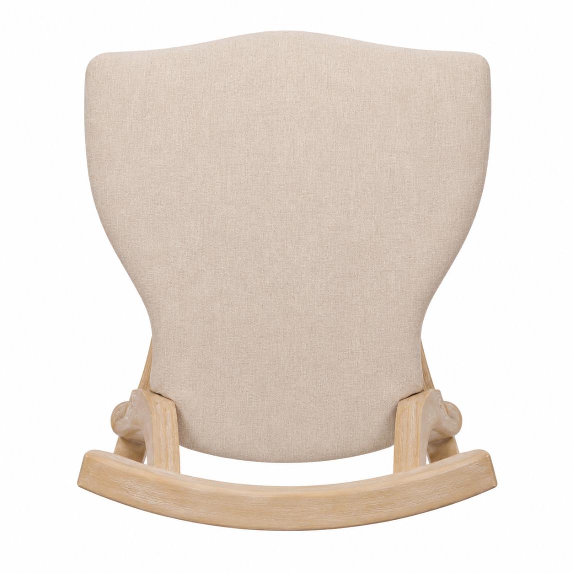 Chivari Beige Tessera Resin Chair with Natural White Wash Frame and Fabric Seat and Back CTRNBWW-FB-ZG