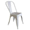 Chivari White All Weather Tolix Style Resin Chair CTRW-ZG