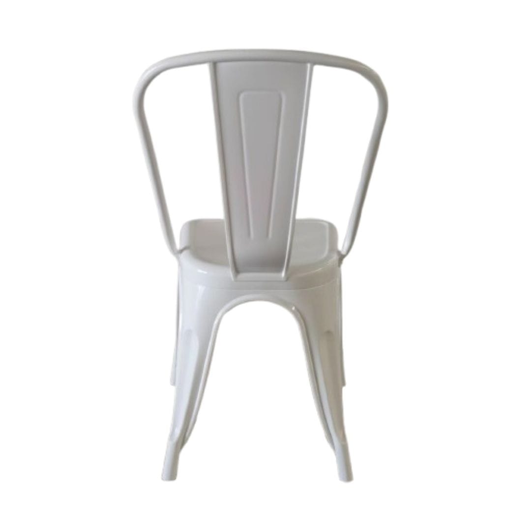 Chivari White All Weather Tolix Style Resin Chair CTRW-ZG