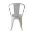 Chivari White All Weather Tolix Style Resin Chair CTRW-ZG