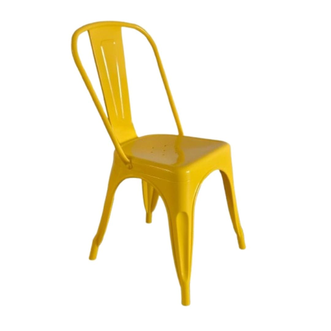 Chivari Yellow All Weather Tolix Style Resin Chair CTRY-ZG