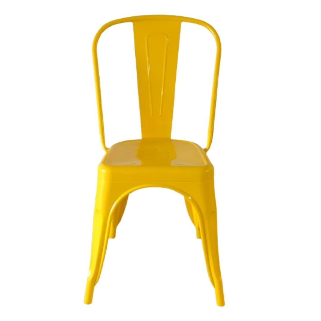 Chivari Yellow All Weather Tolix Style Resin Chair CTRY-ZG