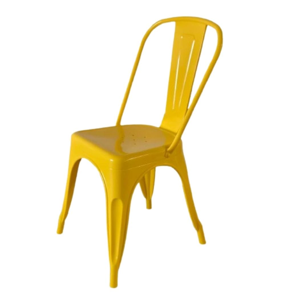 Chivari Yellow All Weather Tolix Style Resin Chair CTRY-ZG