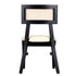 Chivari Black ToughWood™ Tessera Dining Chair with Ivory Vinyl Seat and Rattan Back CTWBIR-ZG-SO