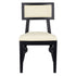 Chivari Black ToughWood™ Tessera Dining Chair with Ivory Vinyl Seat and Back CTWBIV-ZG-SO
