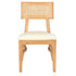 Chivari Natural ToughWood™ Tessera Dining Chair with Ivory Vinyl Seat and Rattan Back CTWNIR-ZG-SO