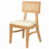 Chivari Natural ToughWood™ Tessera Dining Chair with Ivory Vinyl Seat and Rattan Back CTWNIR-ZG-SO