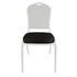 Chivari Black Fabric 2.5" Cushion for Crown, Dome and Square Banquet Chairs CUSH-BNQ-BF-ZF
