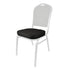 Chivari Black Fabric 2.5" Cushion for Crown, Dome and Square Banquet Chairs CUSH-BNQ-BF-ZF